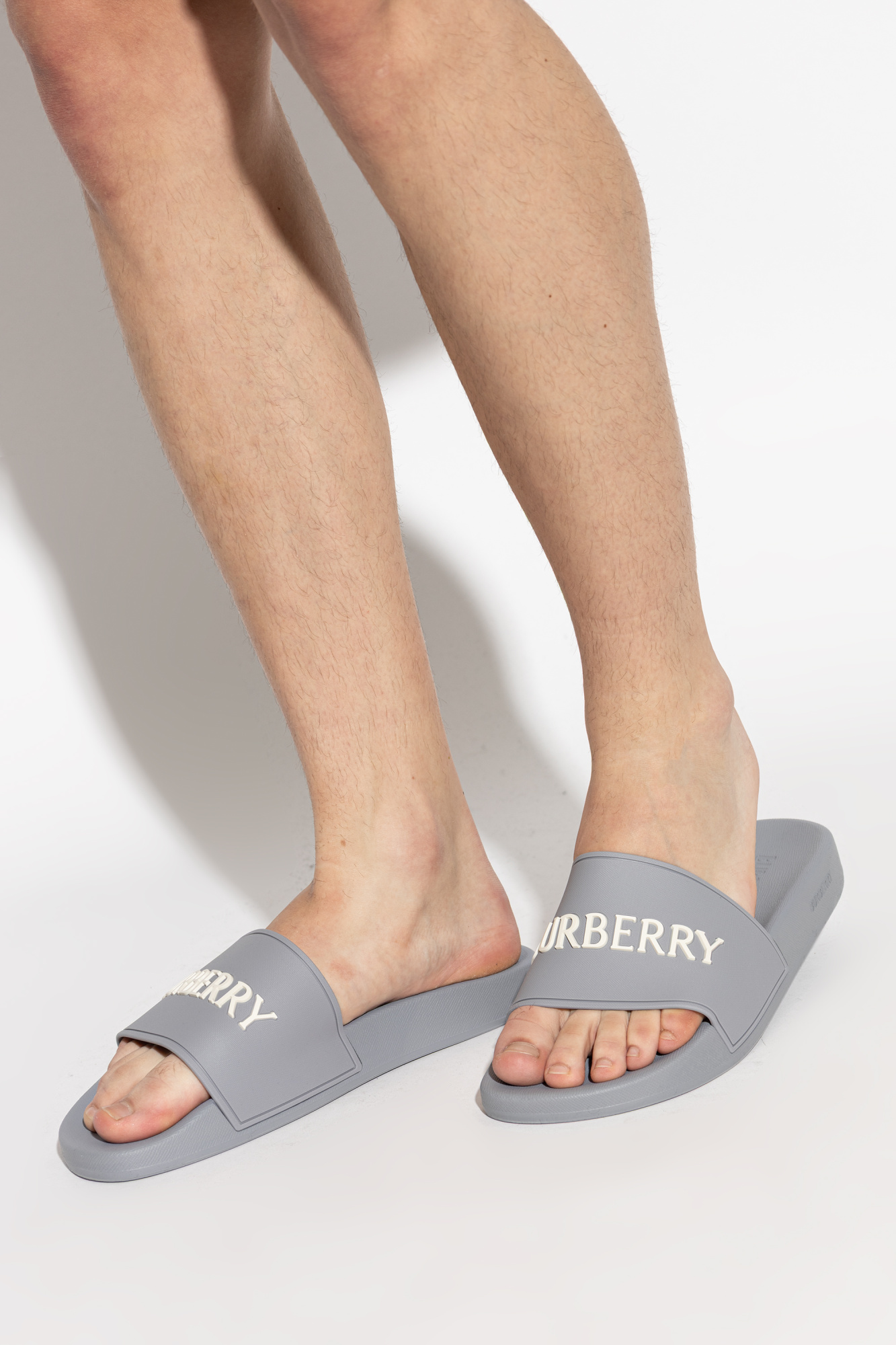 Grey 'Furley' slides Burberry - Vitkac AS
